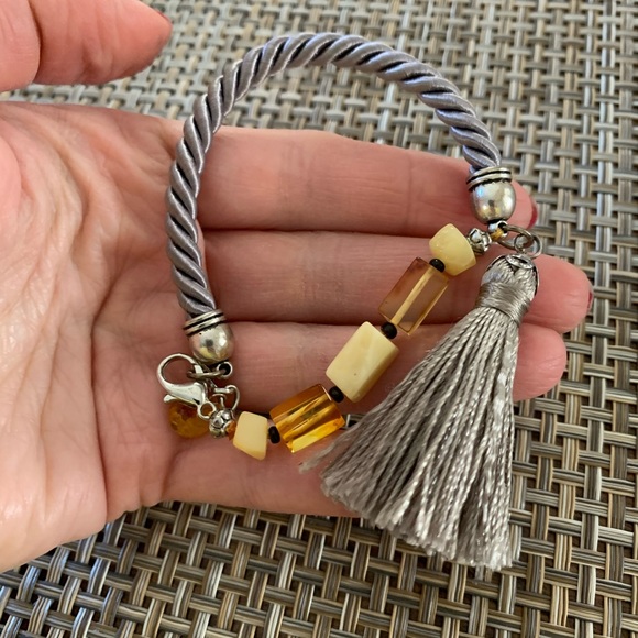 Natural Baltic Amber and Silver Bracelet NEW - Picture 4 of 7